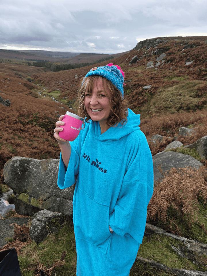 Blue Whale - bamboo/cotton poncho towel