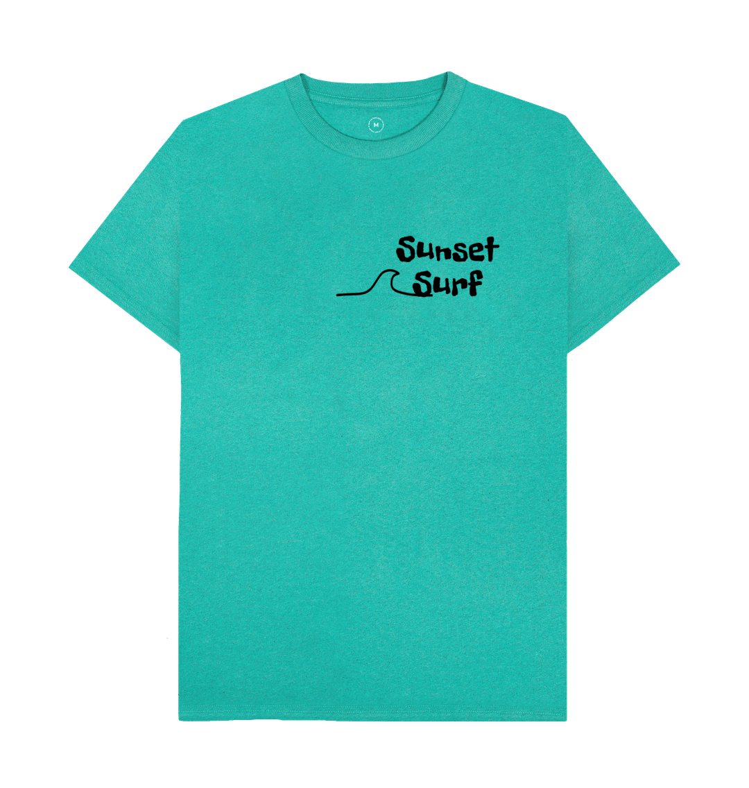 Seagrass Green 'SUNSET SURF' Recycled Tee