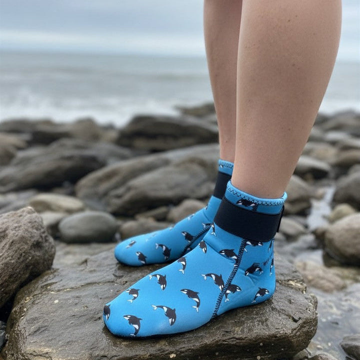 Limestone Neoprene Swimming Socks in Orca