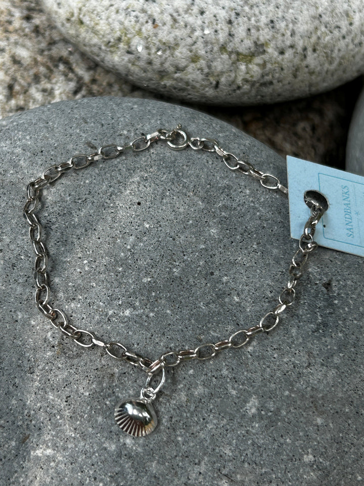 Mermaid Shell Silver Chain Bracelet