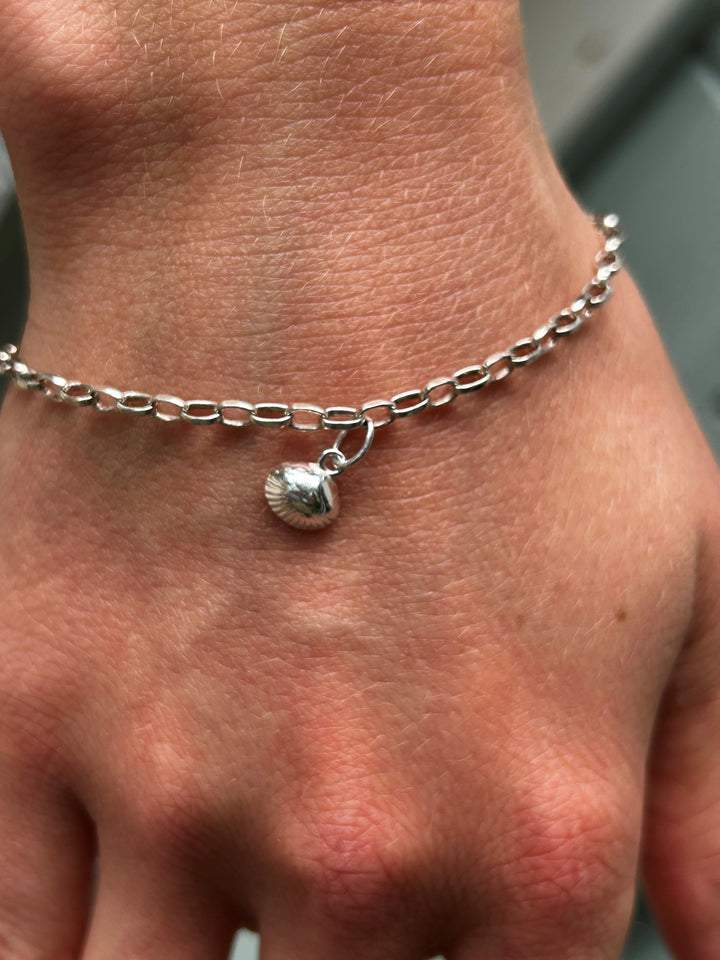 Mermaid Shell Silver Chain Bracelet