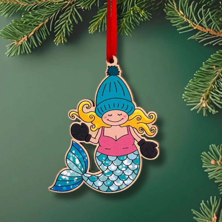 Mermaid Wild Swimmer Christmas Decoration
