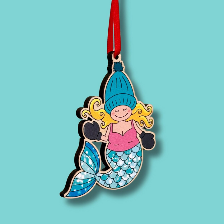 Mermaid Wild Swimmer Christmas Decoration