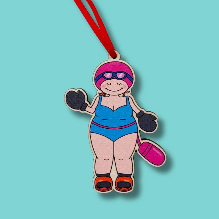 Open Water Swimmer Christmas Decoration