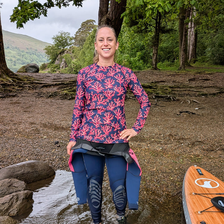 Midnight Coral Long Rash Guard