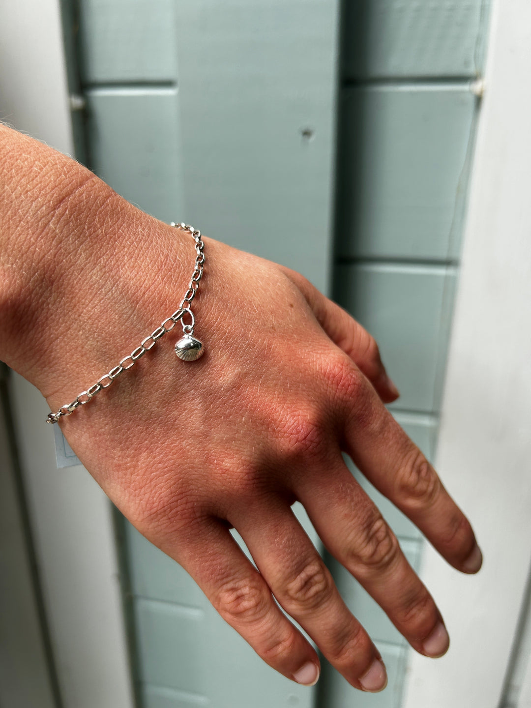 Mermaid Shell Silver Chain Bracelet