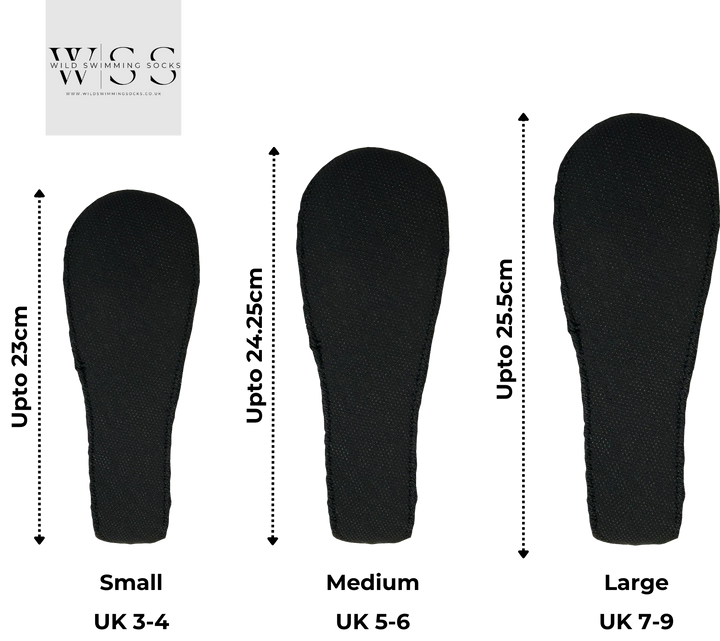 Neoprene wild swimming socks: Humpback