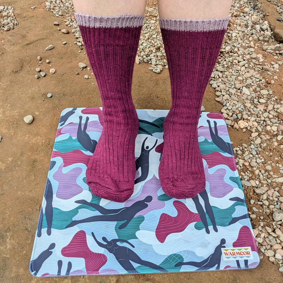 British Wool Socks - Lilac &amp; Plum