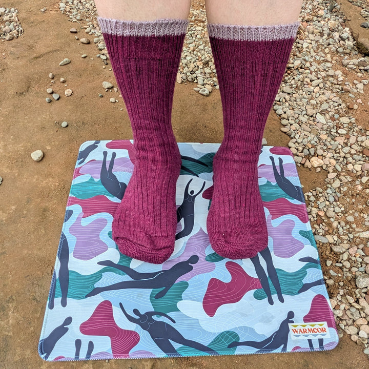 British Wool Socks - Lilac &amp; Plum