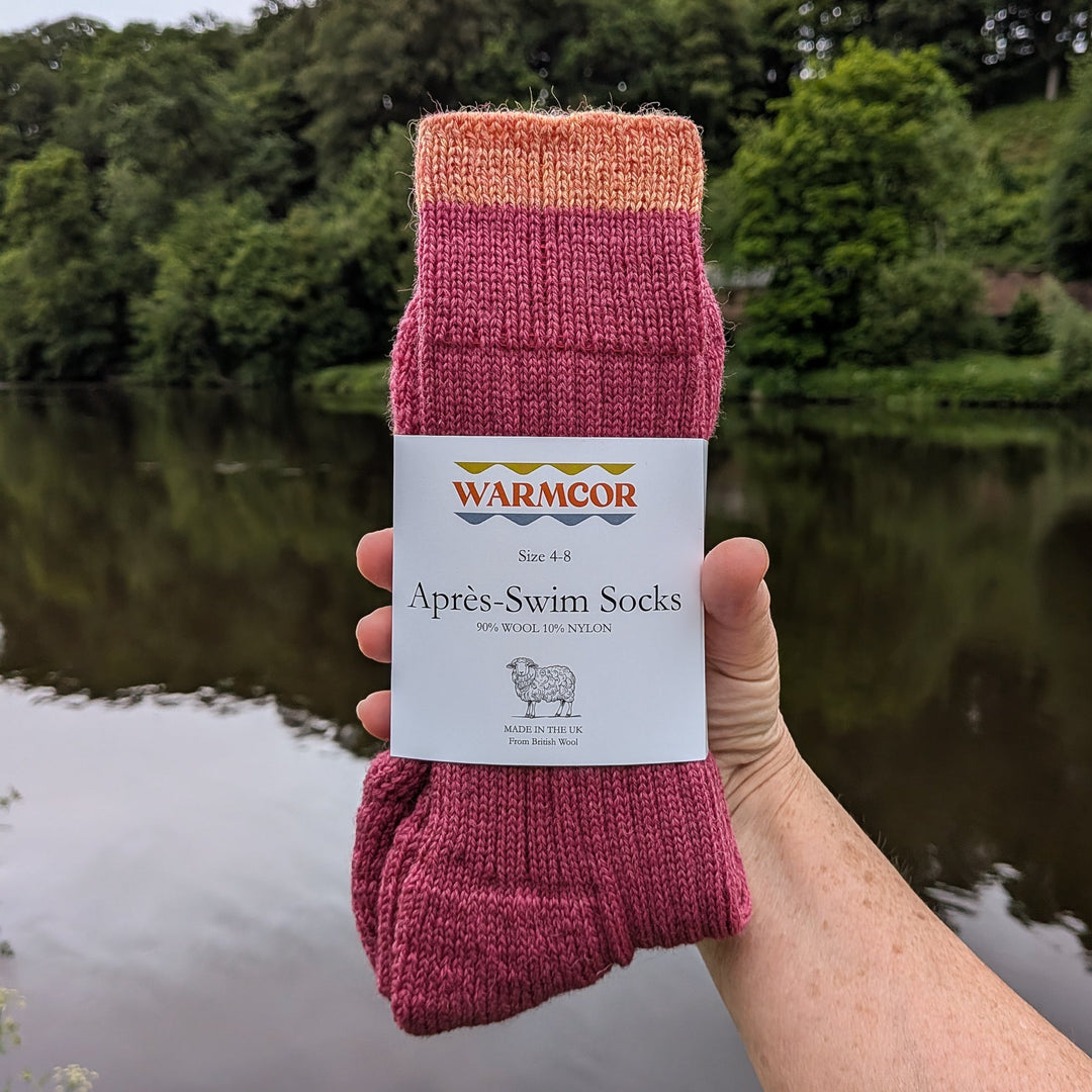 British Wool Socks - Peach &amp; Pink