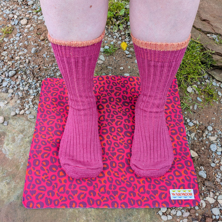 British Wool Socks - Peach &amp; Pink