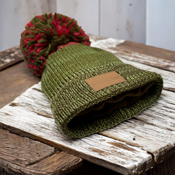 Swimbler 'Very Berry' Waterproof Bobble Hat