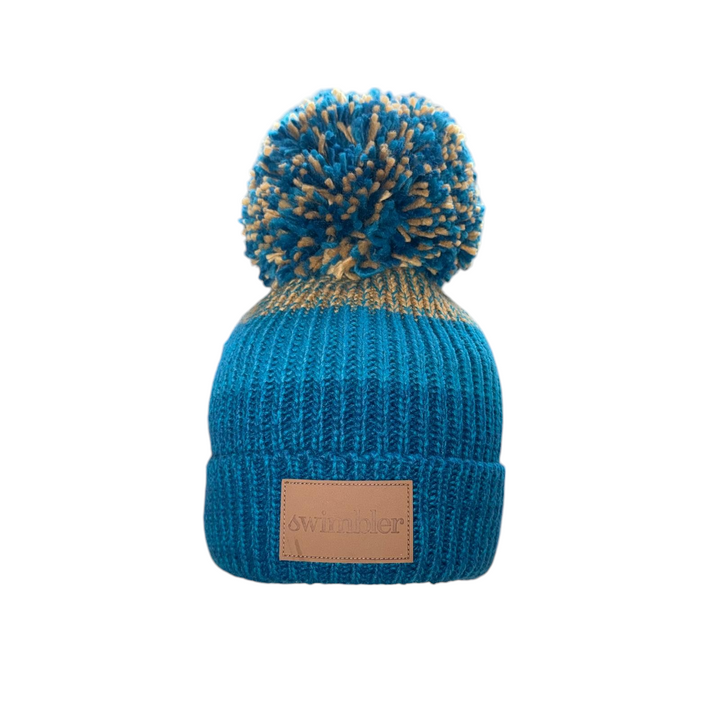 Swimbler ‘Teal or No Teal’ Waterproof Bobble Hat