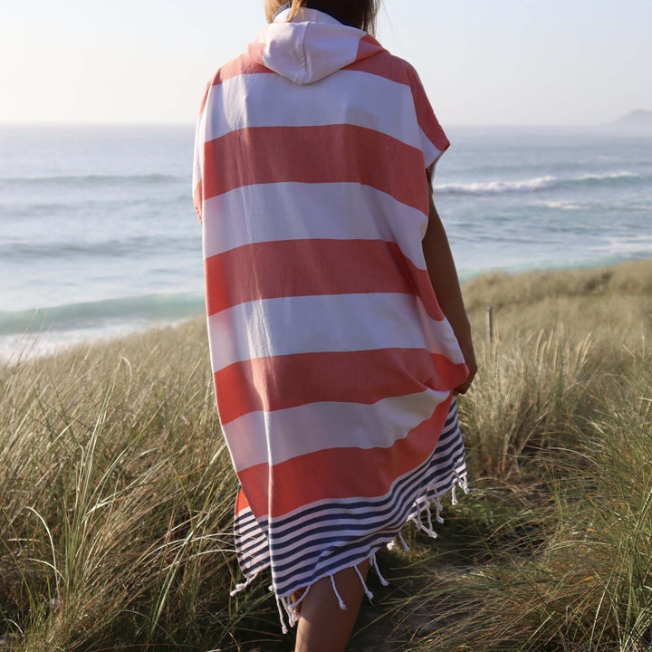 Tides Changing Robe - Coral/Navy
