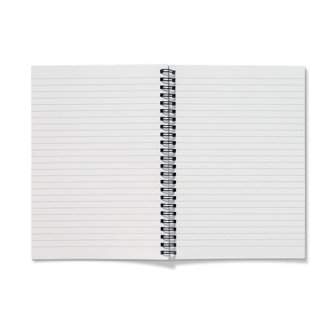 Inside pages of Vitamin Sea wild swimming notebook with lined paper