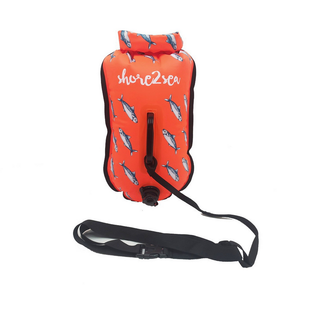 Shore2Sea Eco Friendly 12L Fish Tow Float/Dry Bag - Orange