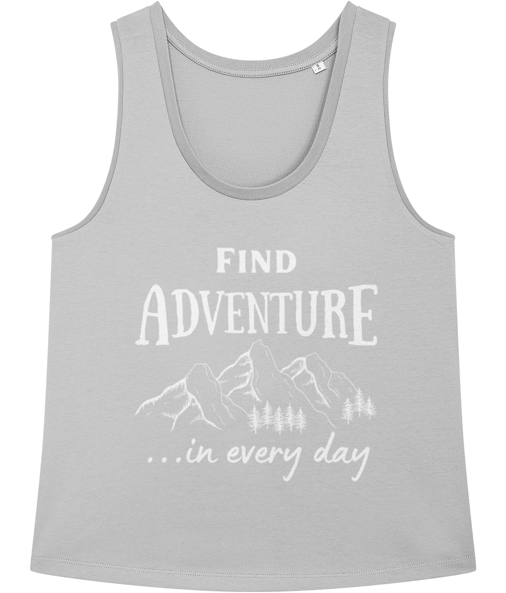 Find Adventure In Every Day Unisex 100% Organic Cotton Vest Top