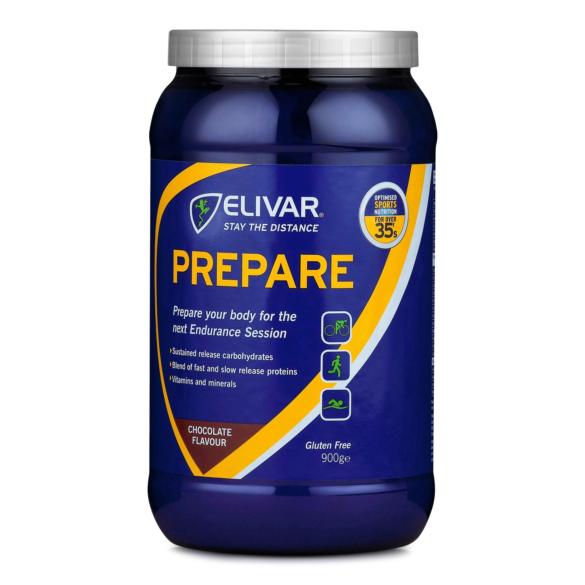 Prepare - Pre-training Energy and Protein Drink Mix - 900g Tub - Chocolate Flavour