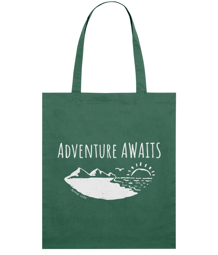 Adventure Awaits Organic Cotton Tote Bag