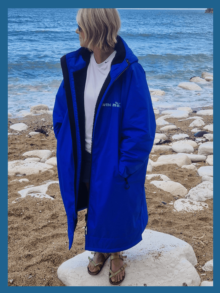 Sapphire Moose Eco - long sleeve changing robe -  electric blue/black