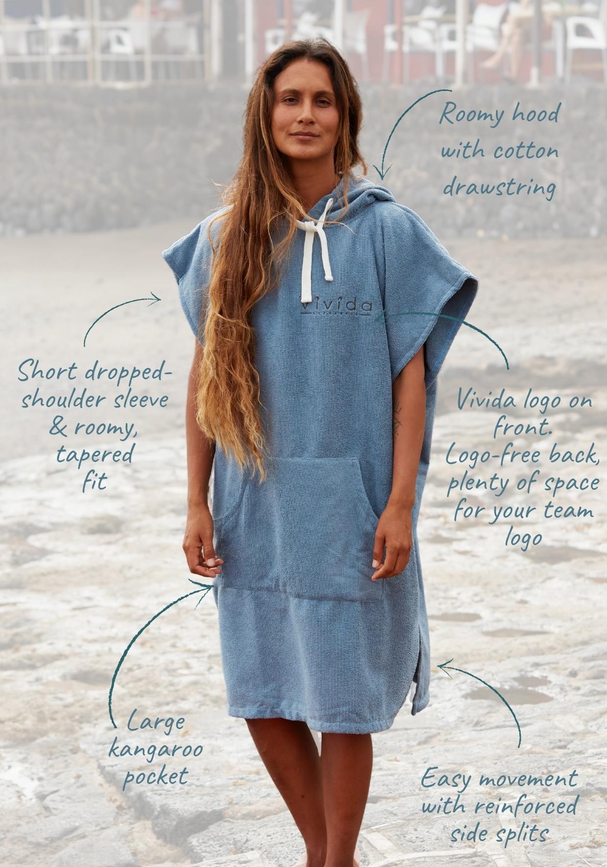 Essential Poncho Towel Changing Robe - Made of Quick-Dry MicrofibreTerry
