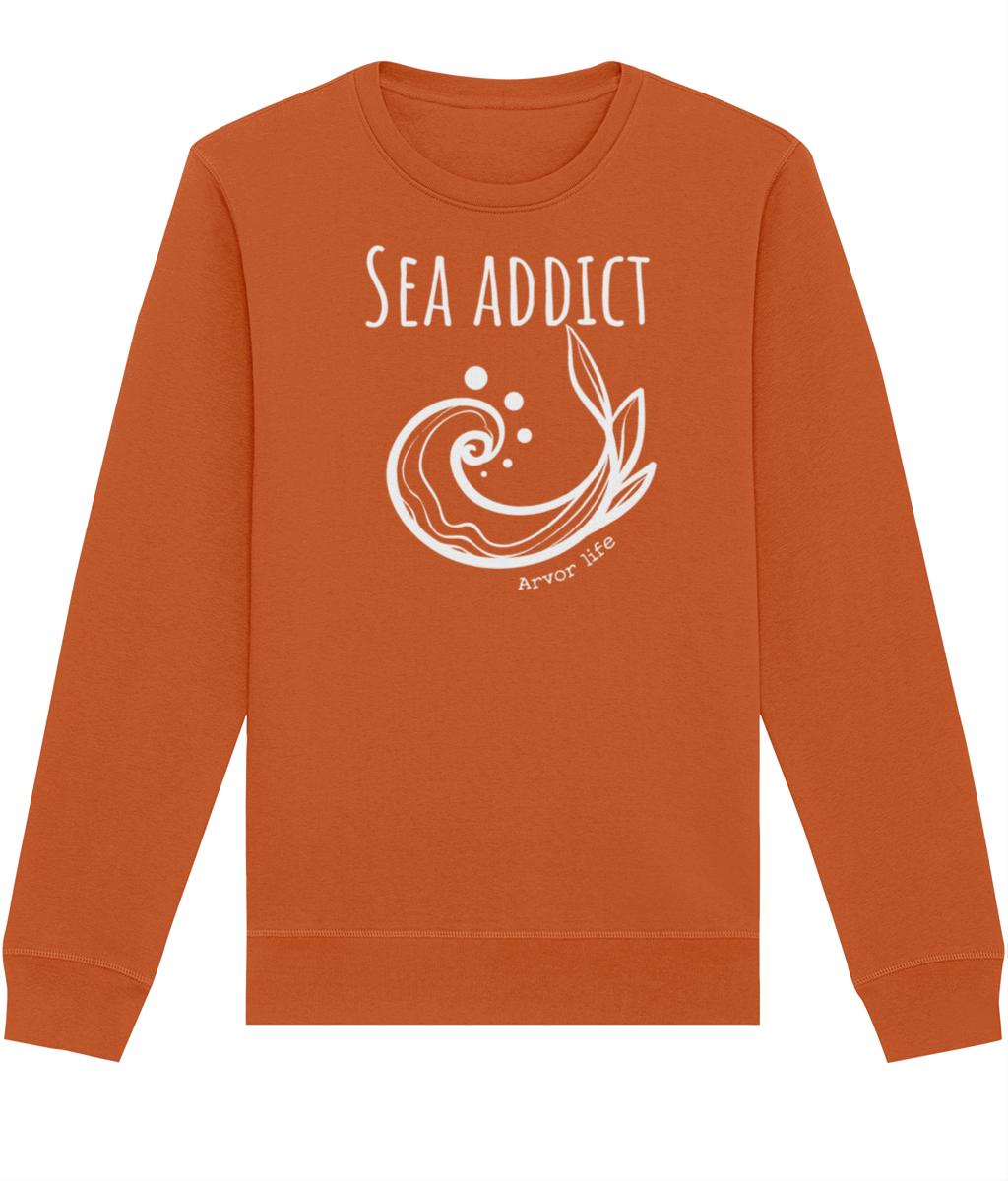 Sea Addict Organic Cotton Sweatshirt | Cool Sweatshirt | Arvor Life