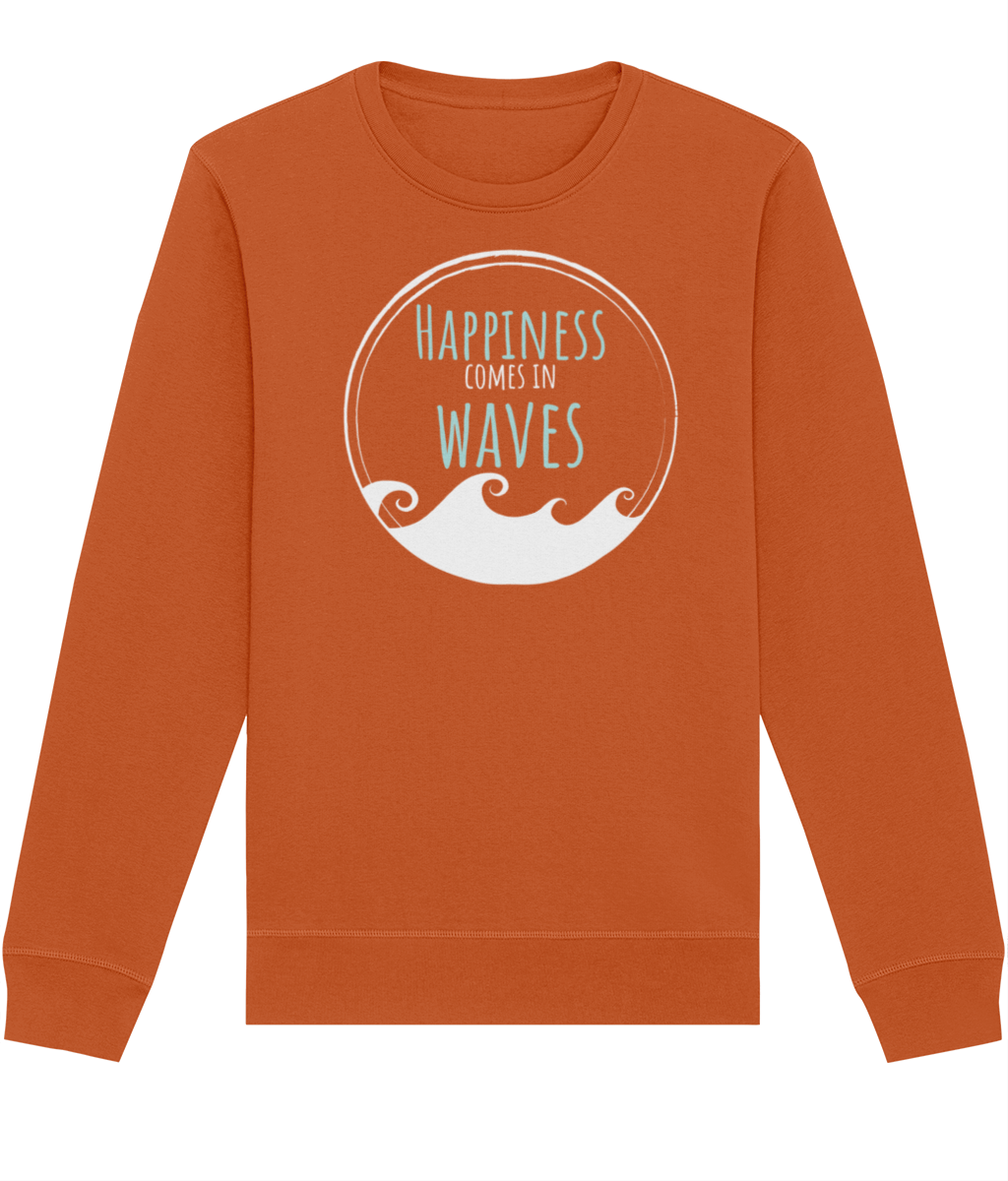 Happiness Comes in Waves Organic Cotton Sweatshirt | Arvor Life