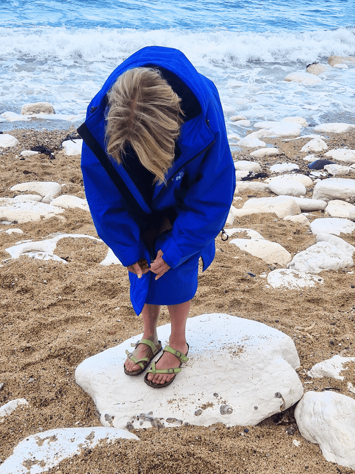 Sapphire Moose Eco - long sleeve changing robe -  electric blue/black