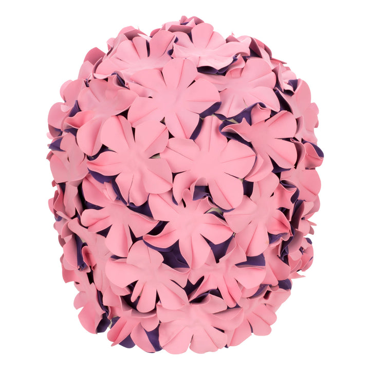 Pink & Purple Vintage Style Flower Petal Swim Cap | Retro Swimming Hat by Fashy