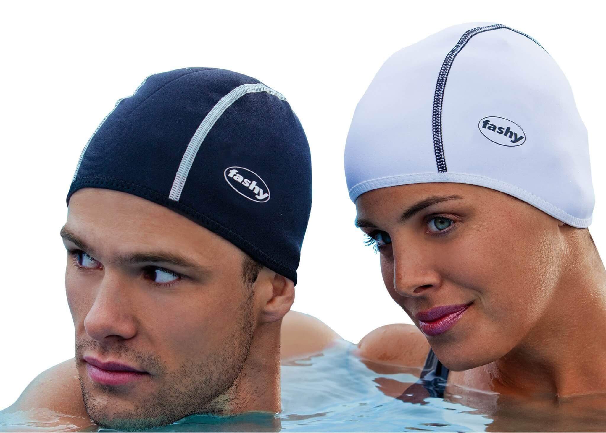 White Neoprene Swim Cap by Fashy - Fine Saratoga Ltd