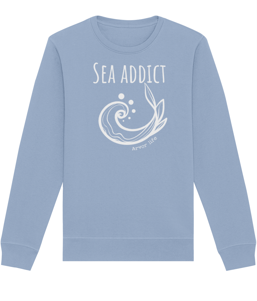 Sea Addict Organic Cotton Sweatshirt | Cool Sweatshirt | Arvor Life