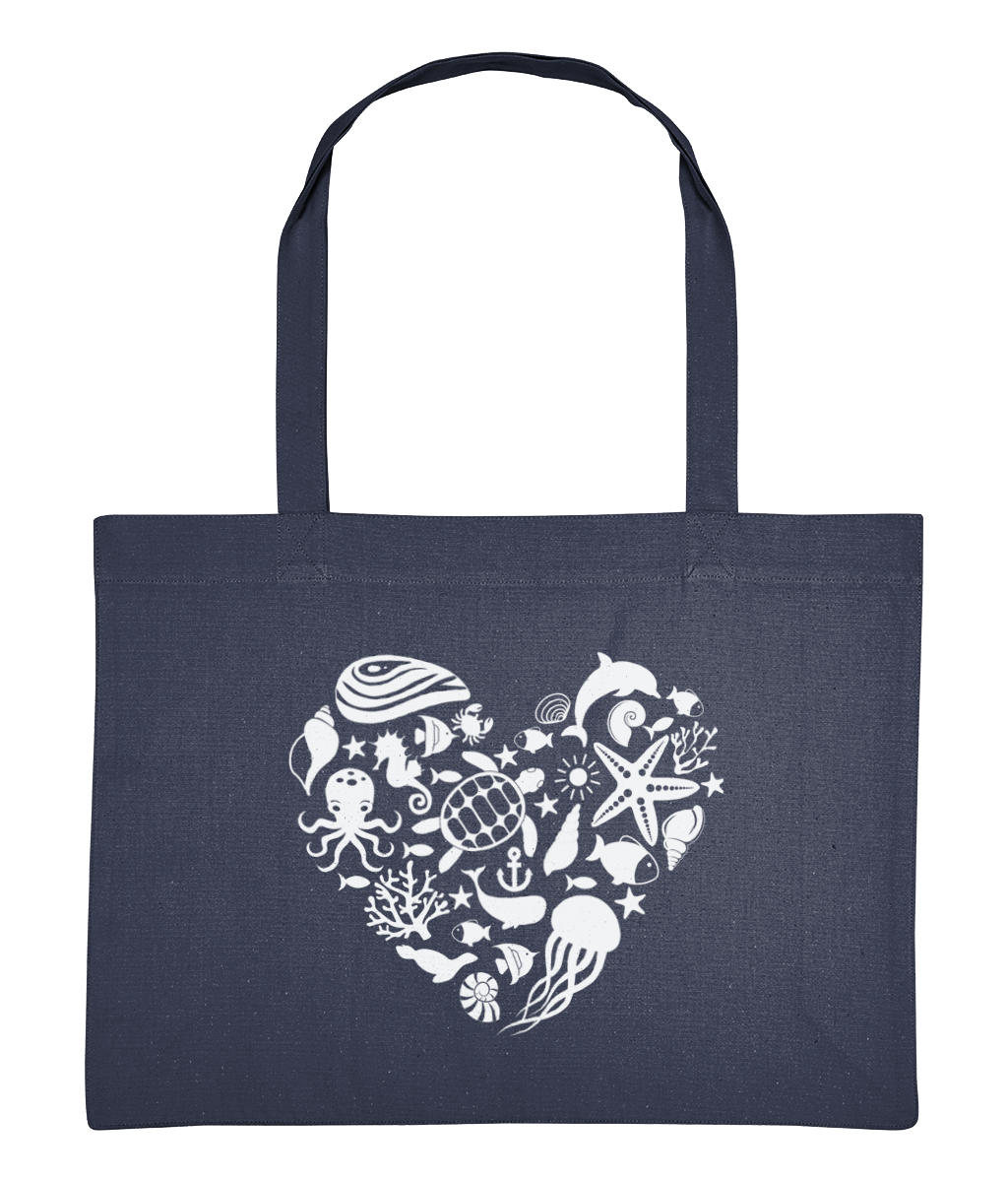 Sea at Heart Recycled Cotton Shopping Bag