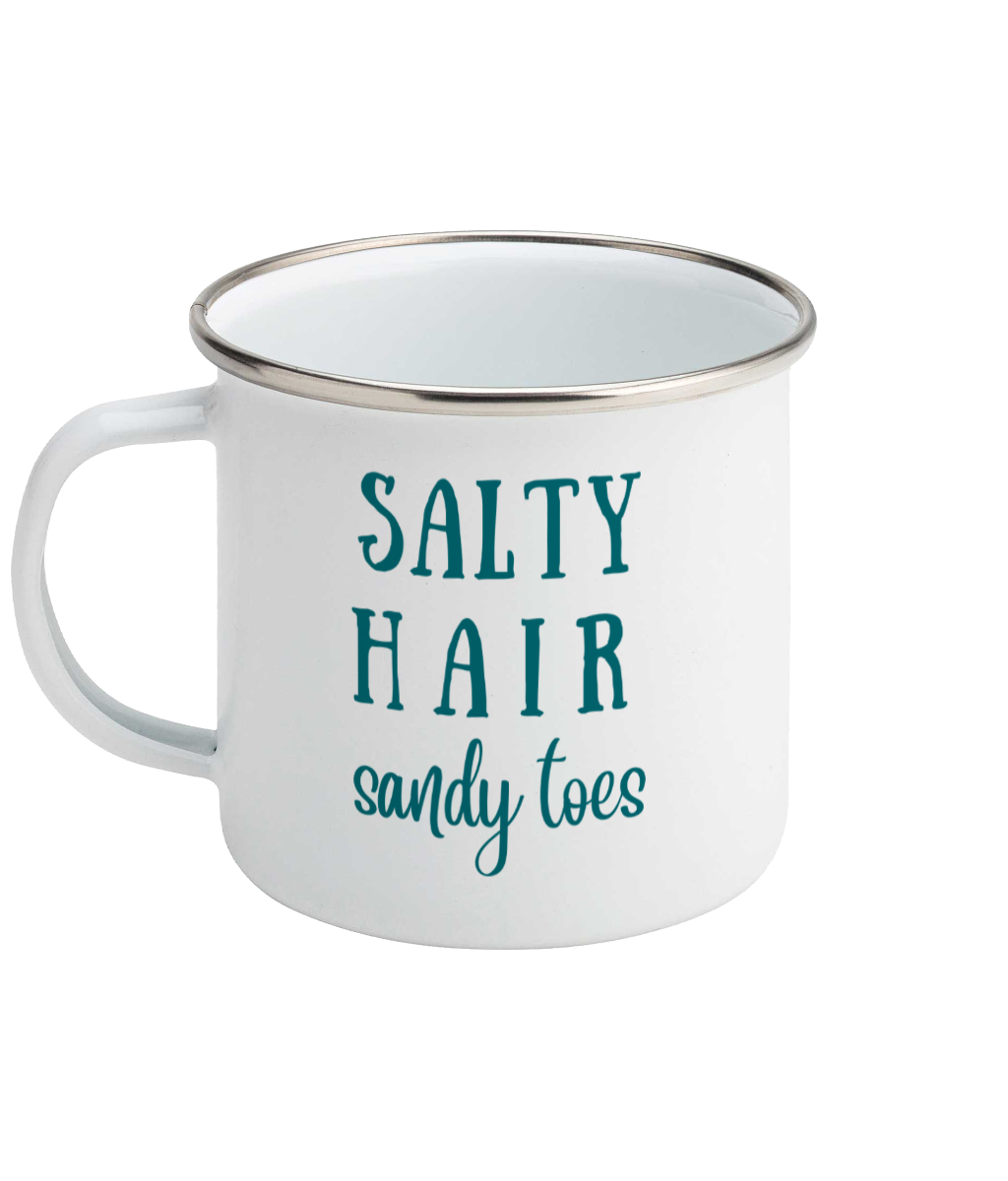 Salty Hair Sandy Toes Enamel Mug