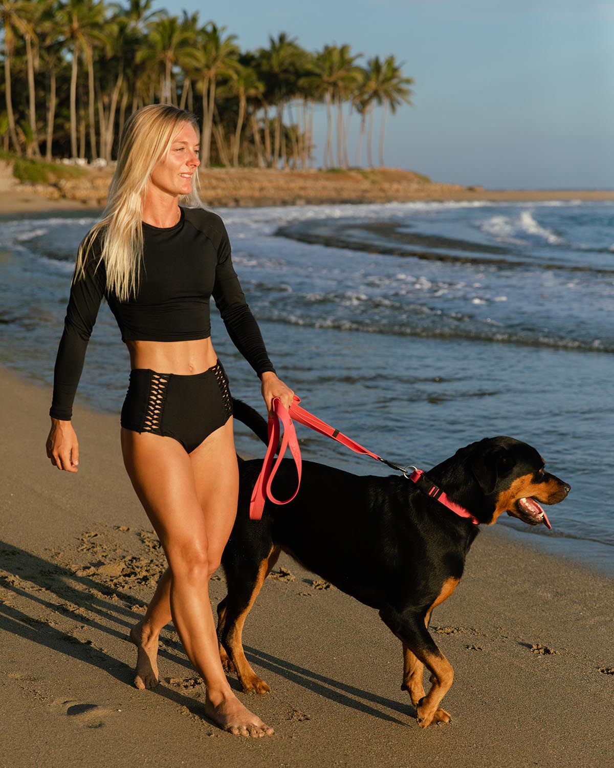 Women of the Sea Surf Rashguard - Volcanic Black front