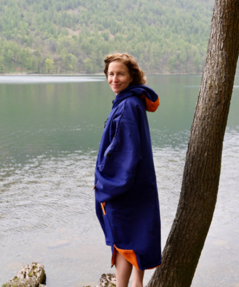 RECYCLED SELKIE ROBE - NAVY