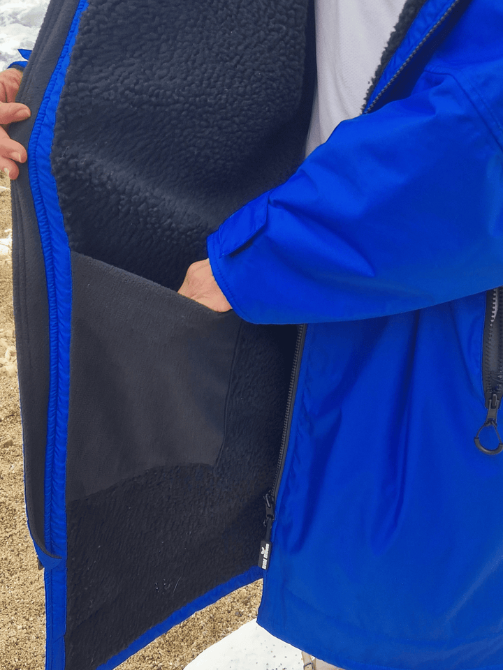 Sapphire Moose Eco - long sleeve changing robe -  electric blue/black