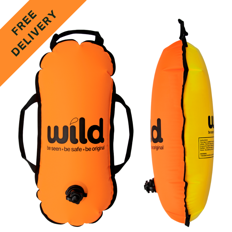 Dippy WILD Swim Tow Float in Orange & Yellow