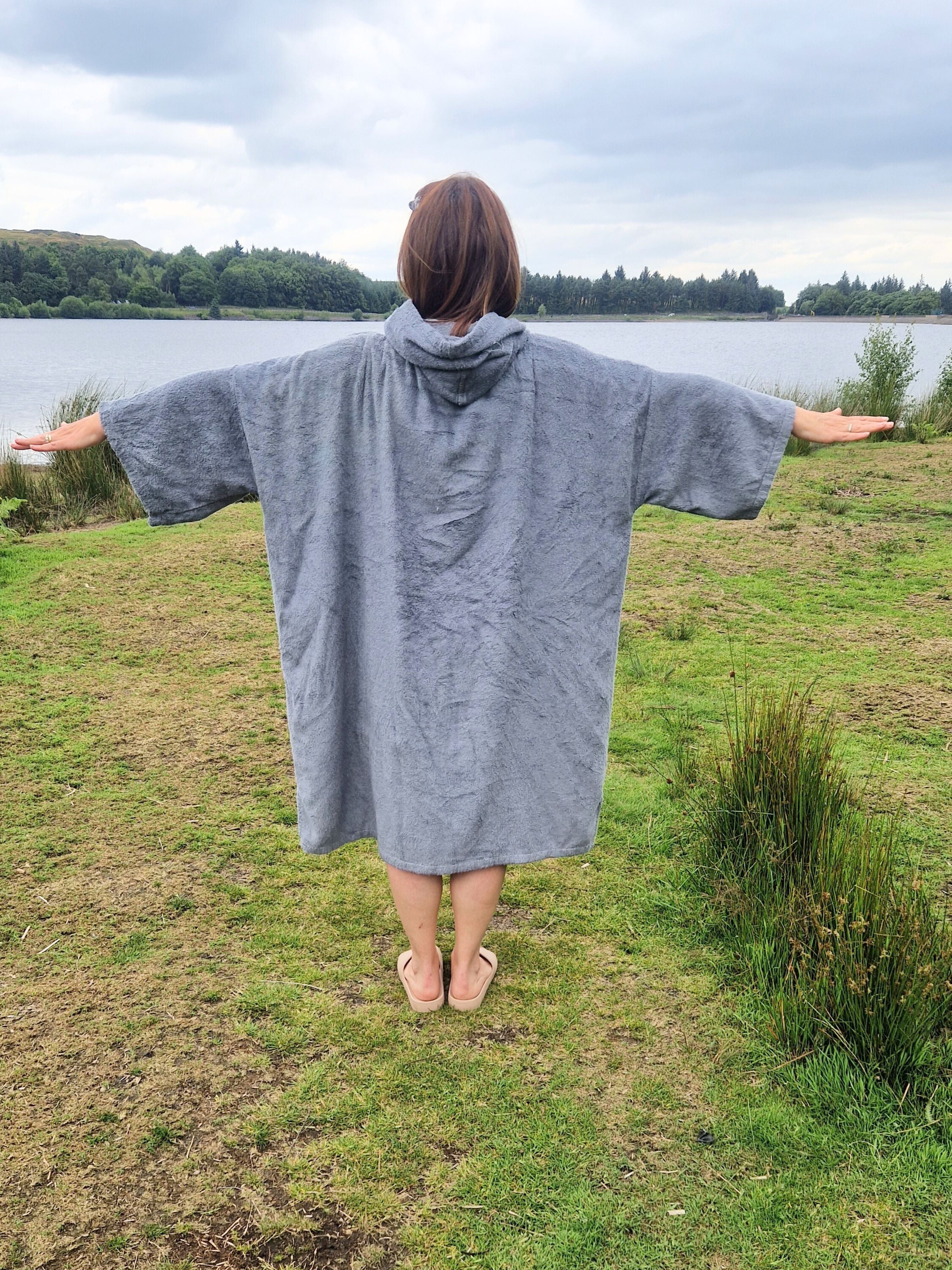 Swim Shark - bamboo/cotton poncho towel