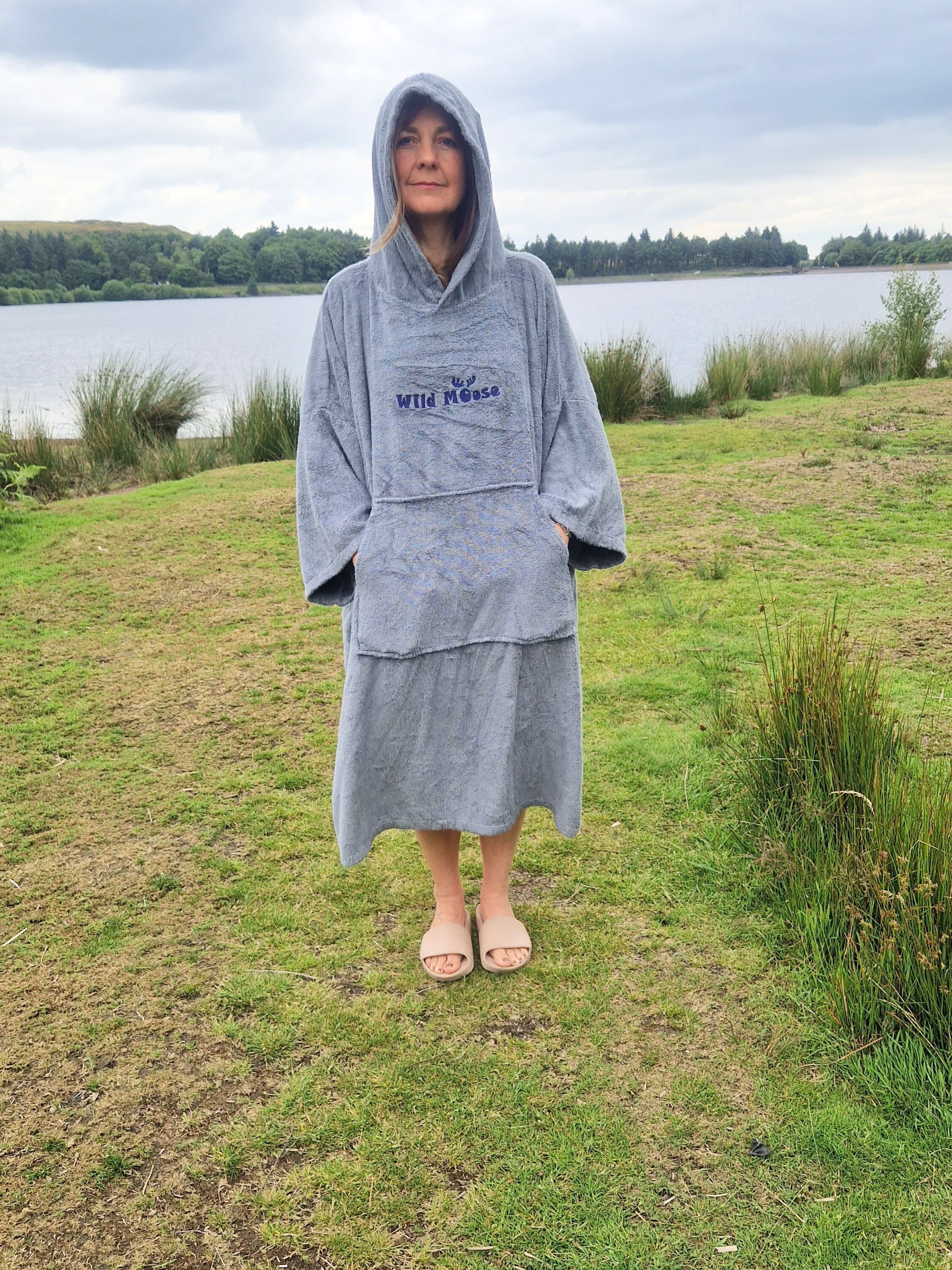 Swim Shark - bamboo/cotton poncho towel