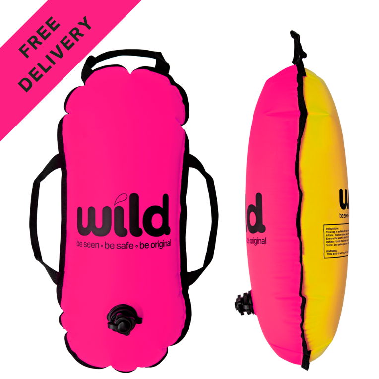 Dippy WILD Swim Tow Float in Pink & Yellow