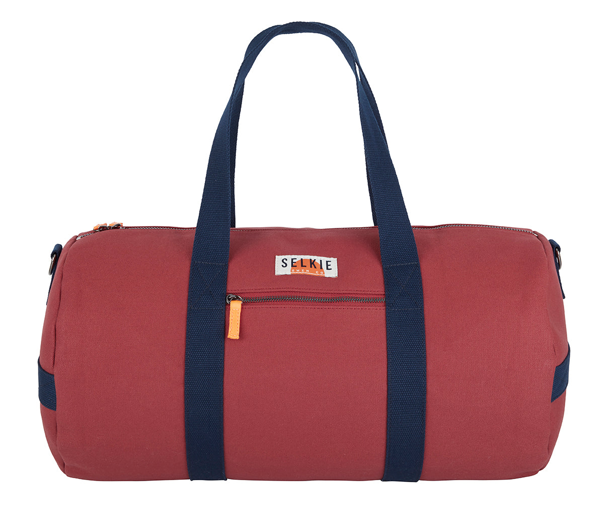 CANVAS BARREL BAG - BURGUNDY