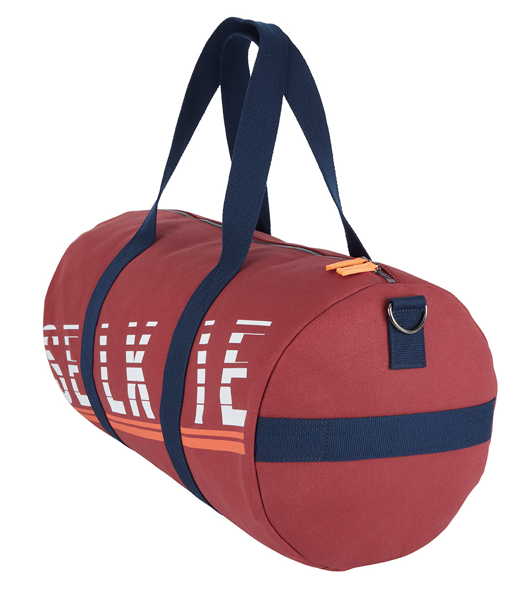 CANVAS BARREL BAG - BURGUNDY