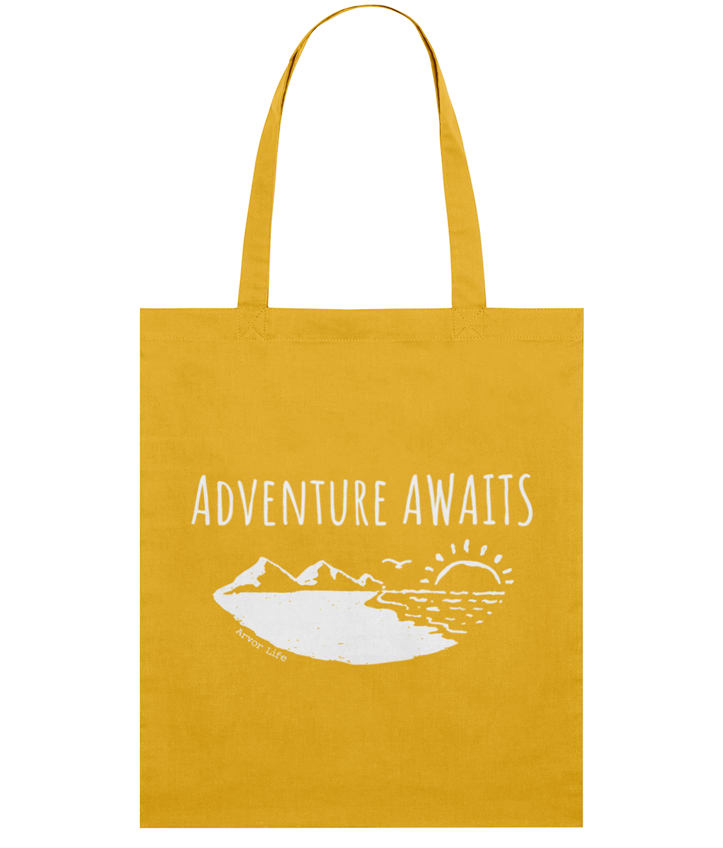 Adventure Awaits Organic Cotton Tote Bag