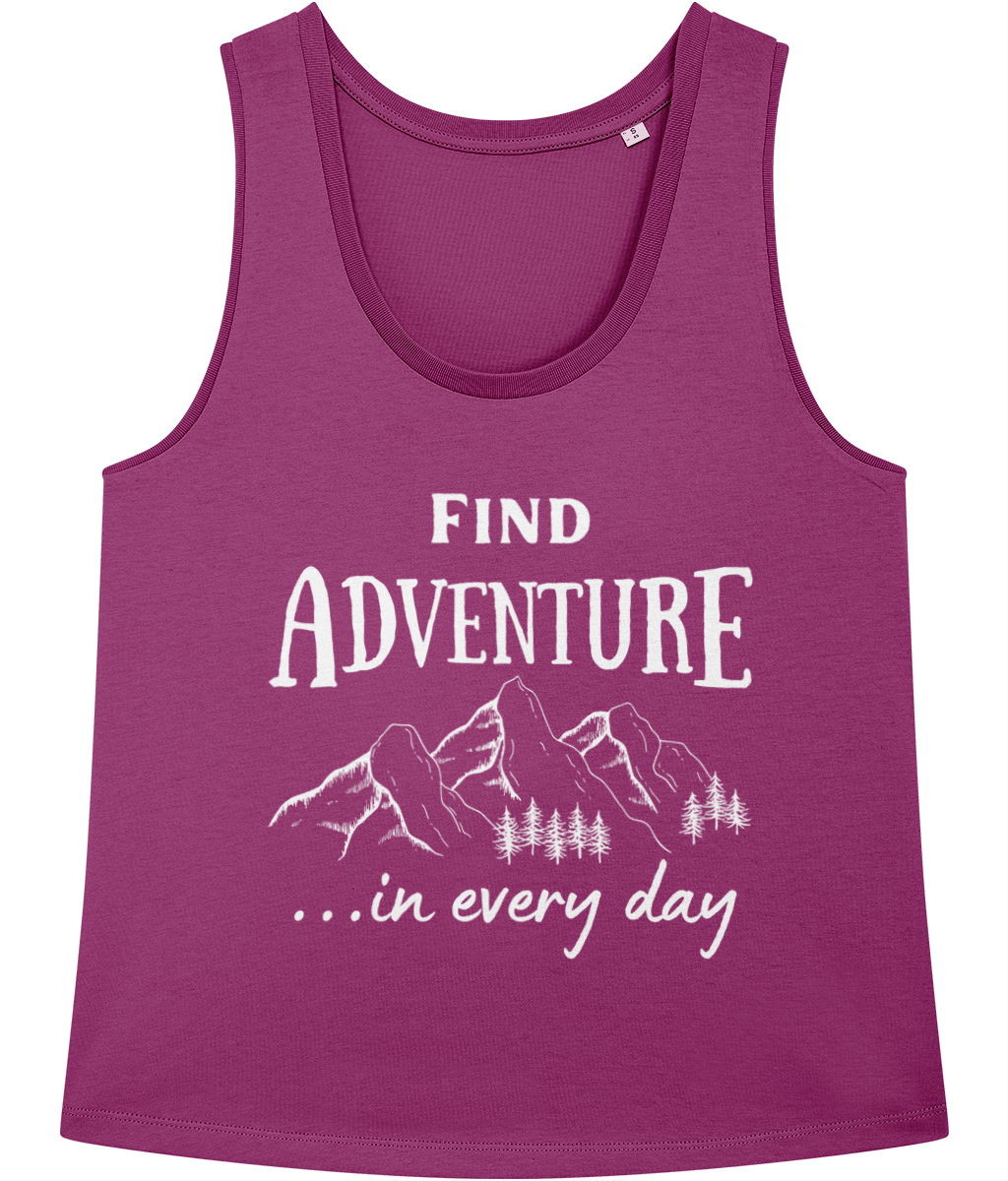 Find Adventure In Every Day Unisex 100% Organic Cotton Vest Top