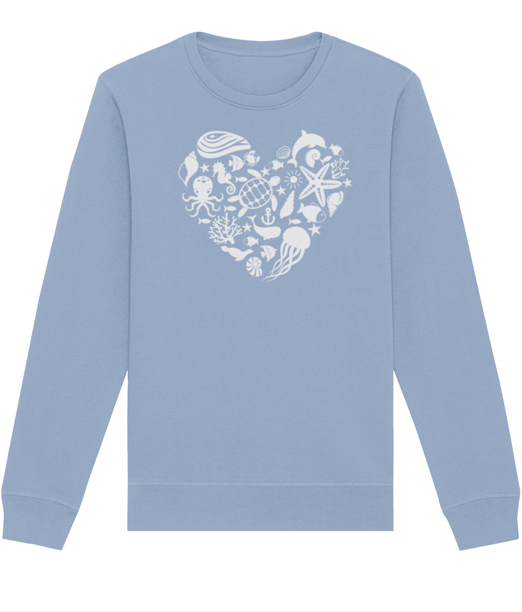 Sea at Heart Organic Sweatshirt | Sweatshirt | Arvor Life