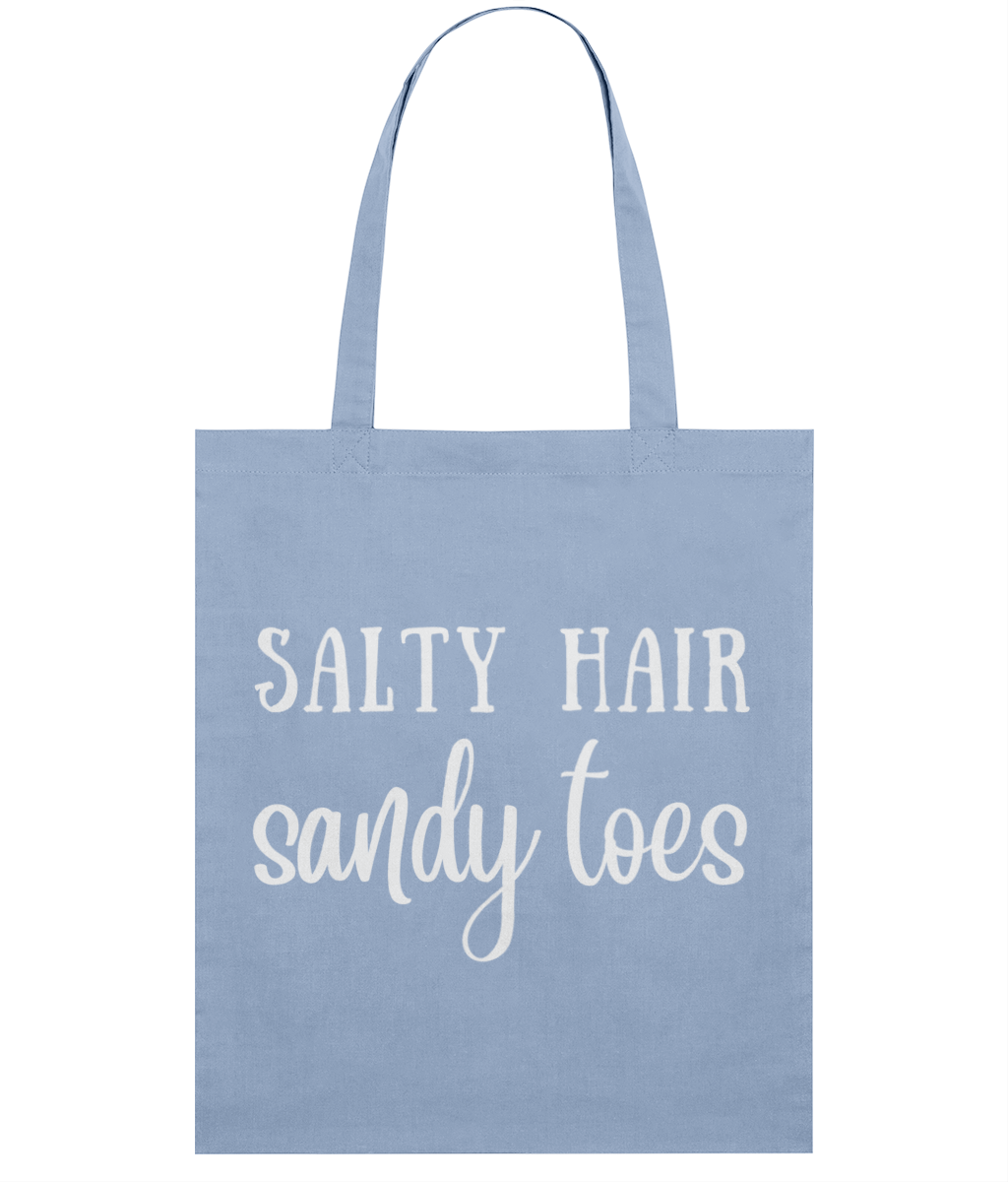 Salty Hair Sandy Toes Organic Cotton Tote Bag