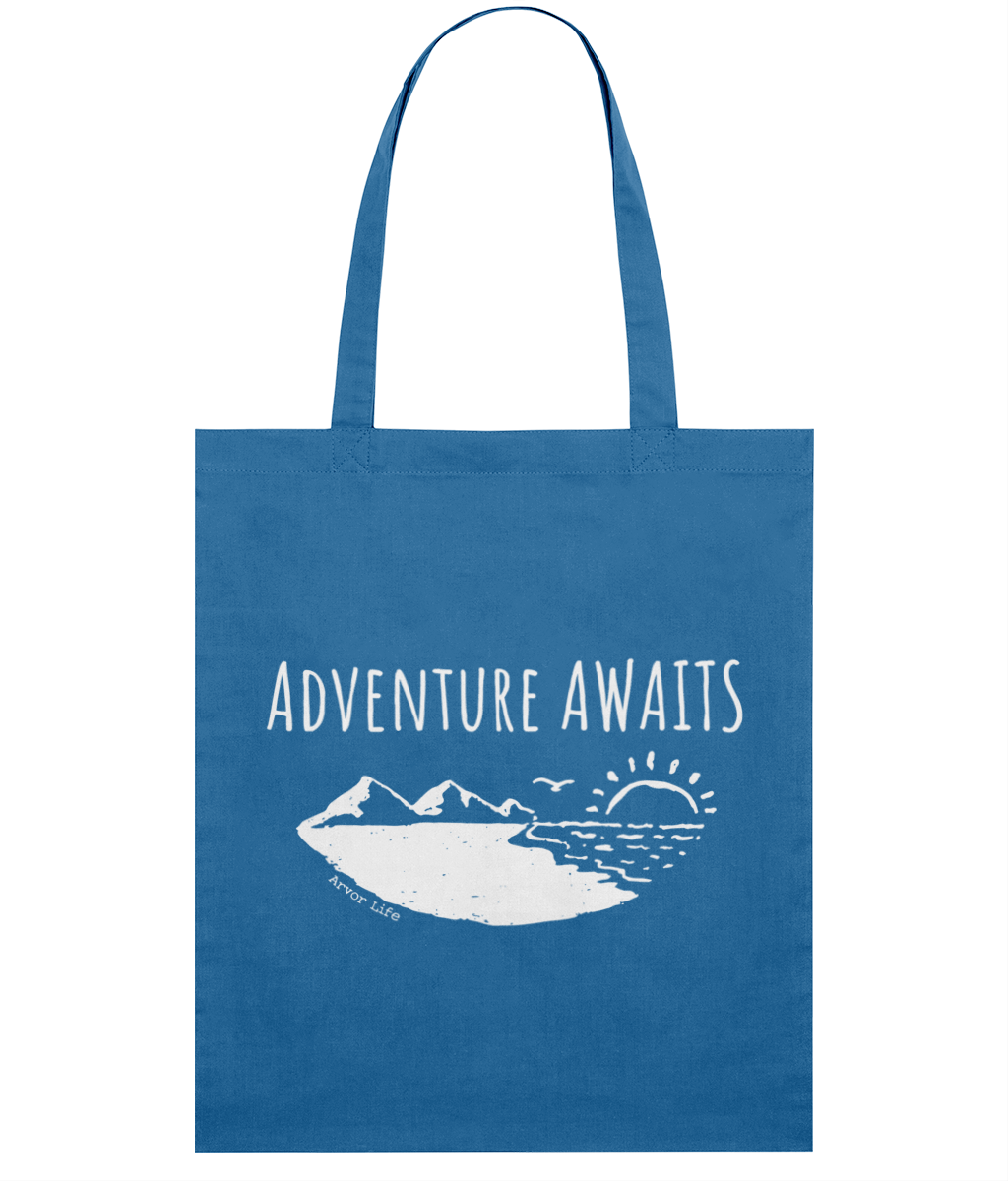 Adventure Awaits Organic Cotton Tote Bag