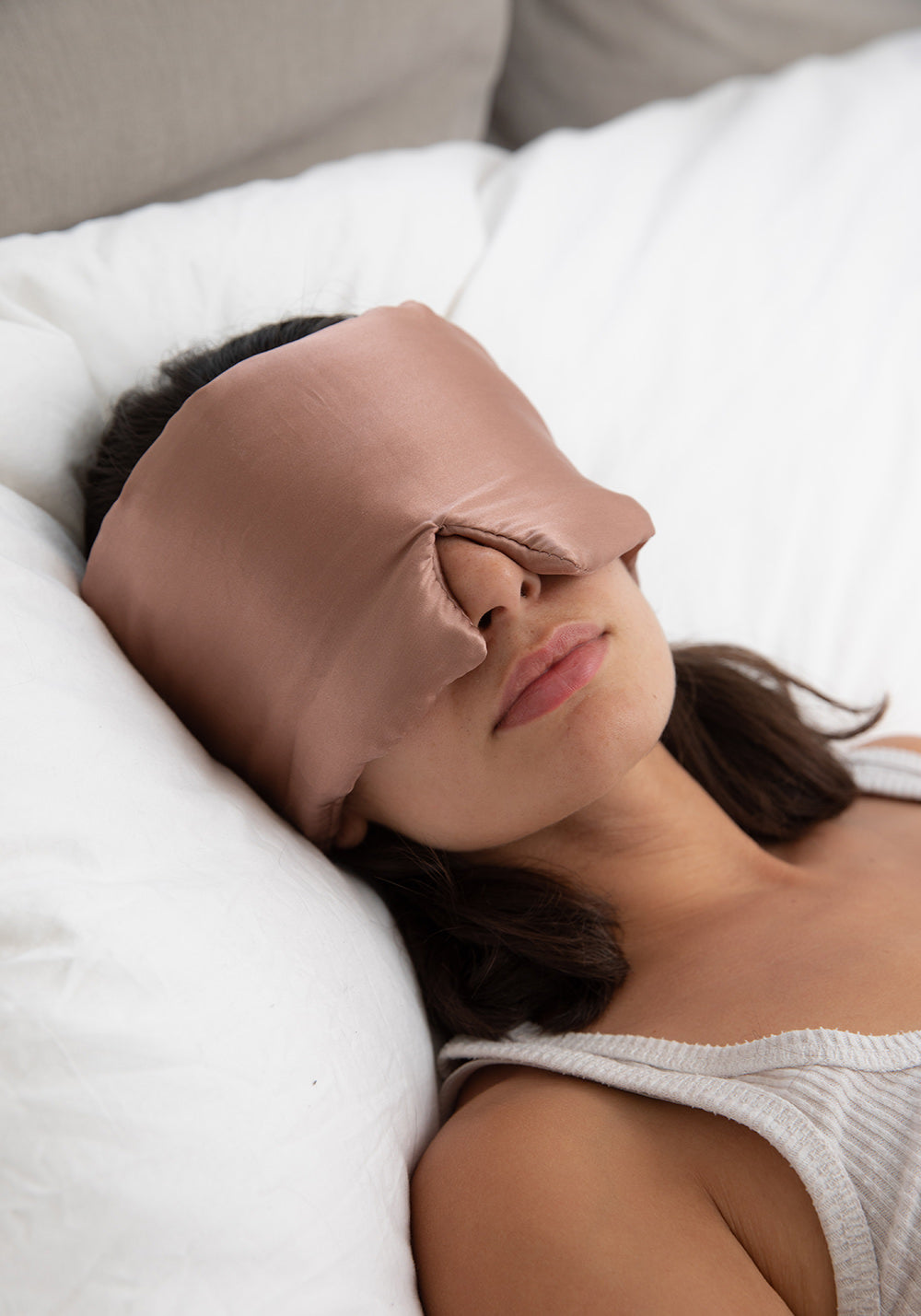 Silk Blackout Eye Mask - Misty Rose