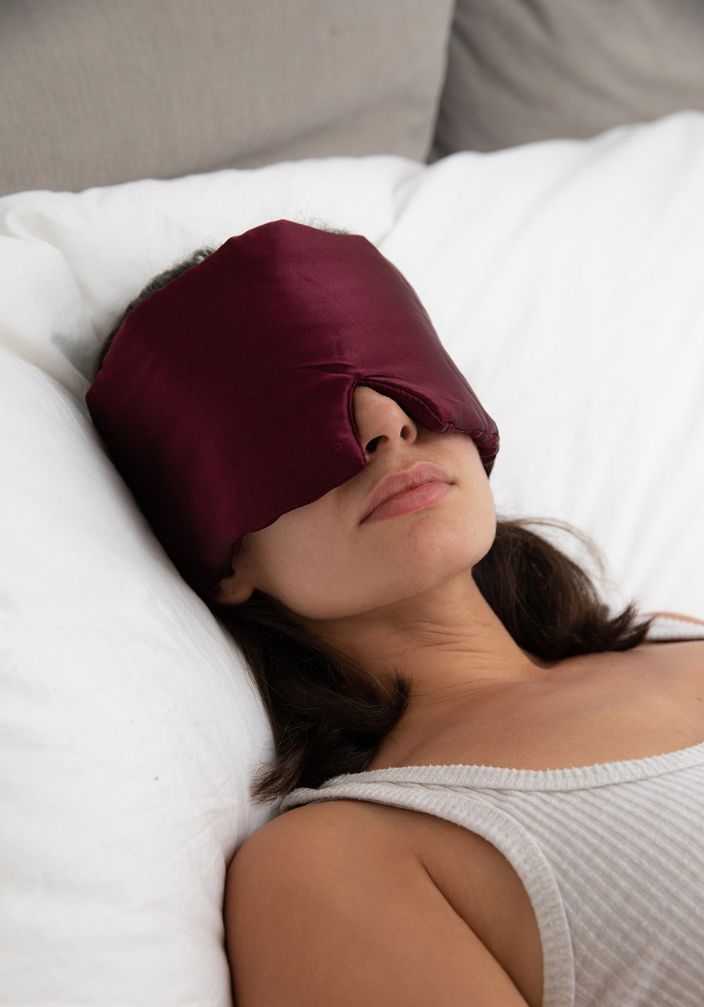 Silk Blackout Eye Mask - Burgundy Berry