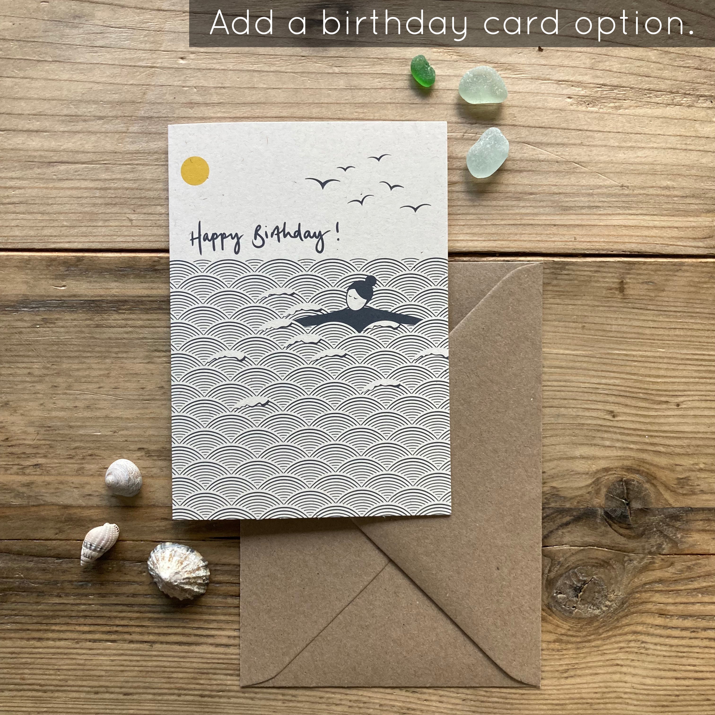 Gift set for a wild swimmer - Wild Swims tea towel and notebook set